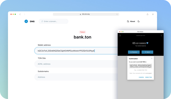 Confirm the transaction